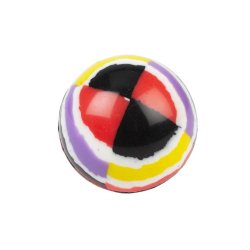 Hoppebold 4,5 cm. flerfarvet
