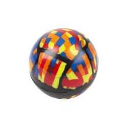 Hoppebold 4,5 cm. flerfarvet