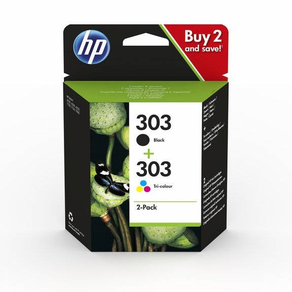 HP 303 ink sort og farve