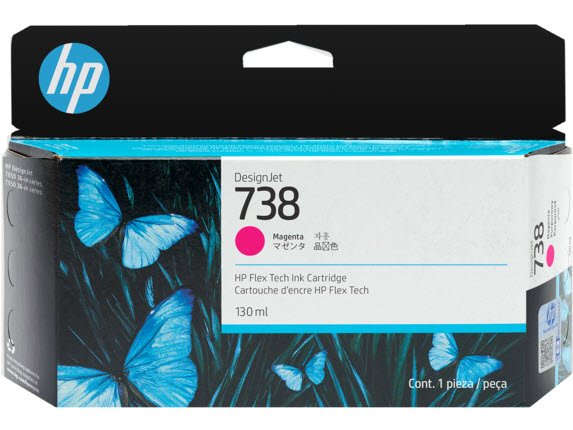 HP 738 130-ml Magenta DesignJet Ink Cartridge