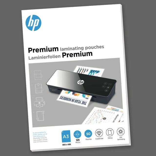 HP Lamineringslomme Premium 125my A3 (50)