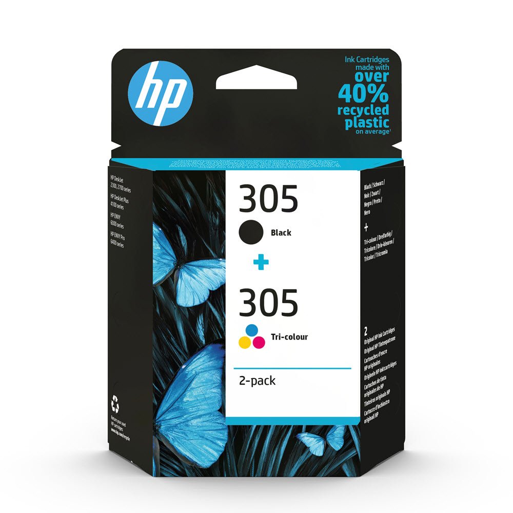 HP no 305 sort &amp; farve ink