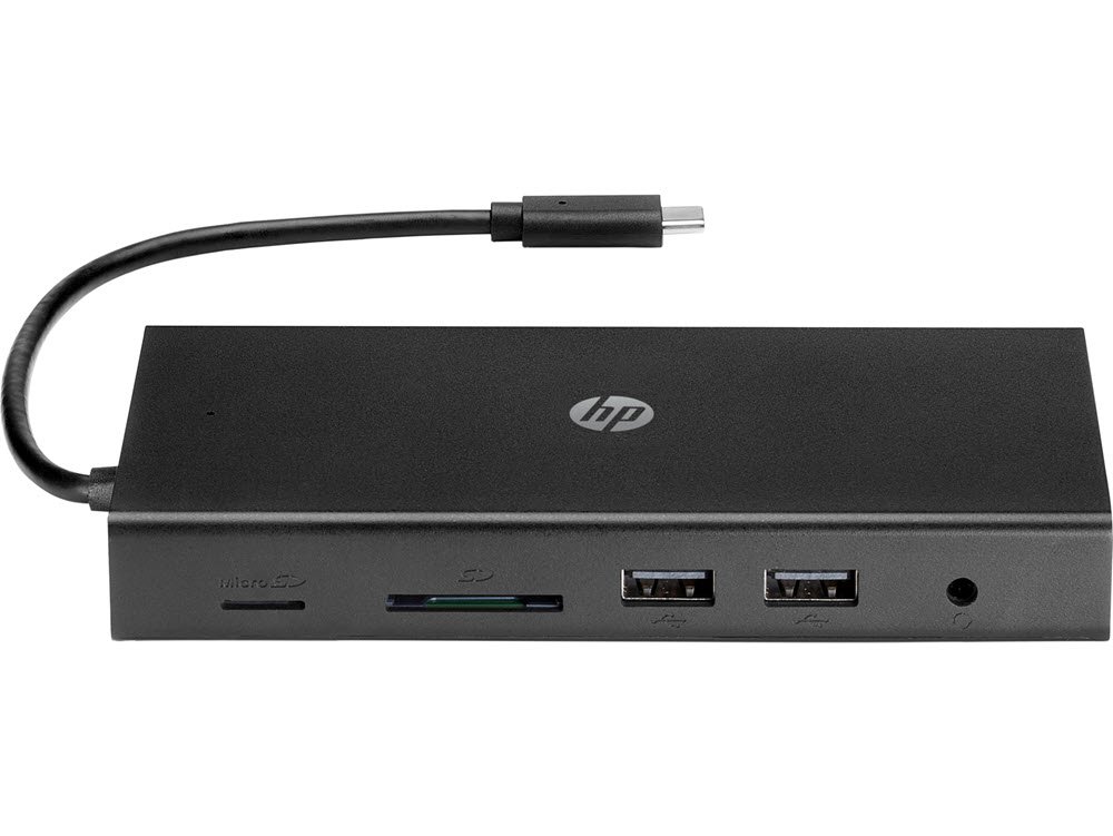 HP Travel USB-C Multi Port Hub, Black