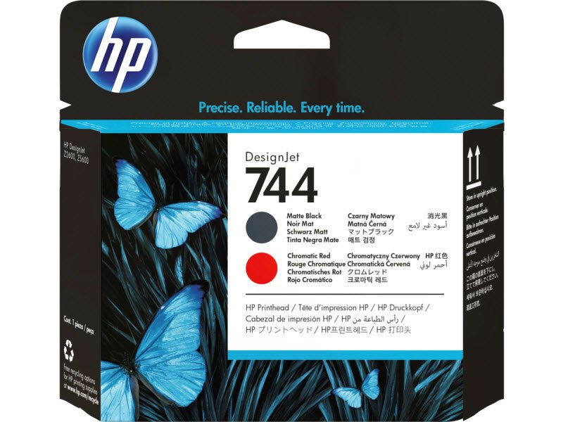 HP744 Matte black ChromaticRed DesignJet Printhead