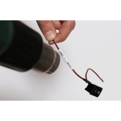 HSe-261E sort p hvidkrympeflextape &#150; 31 mm