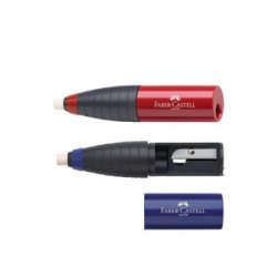 Kombi Blyanspidser + Viskel�der Bl�/Solb�r 1stk