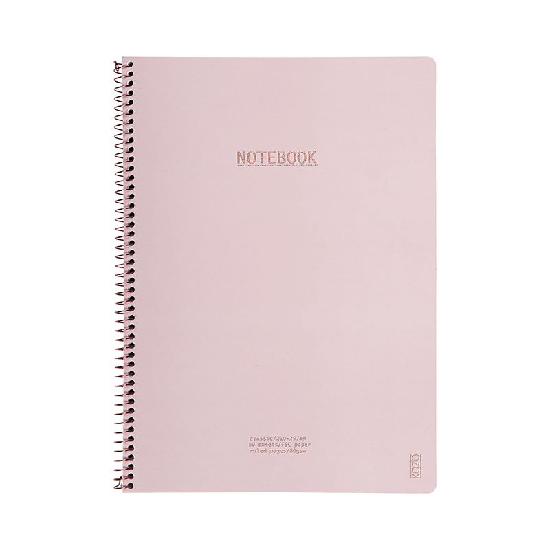 Kozo Notesbog A4 Lin Classic Dusty Pink