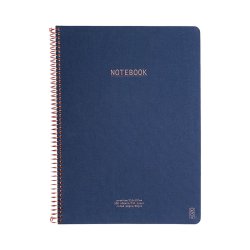 Kozo Notesbog A4 Lin Navy