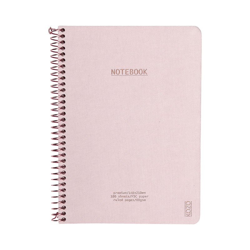 Kozo Notesbog A5 Lin Dusty Pink