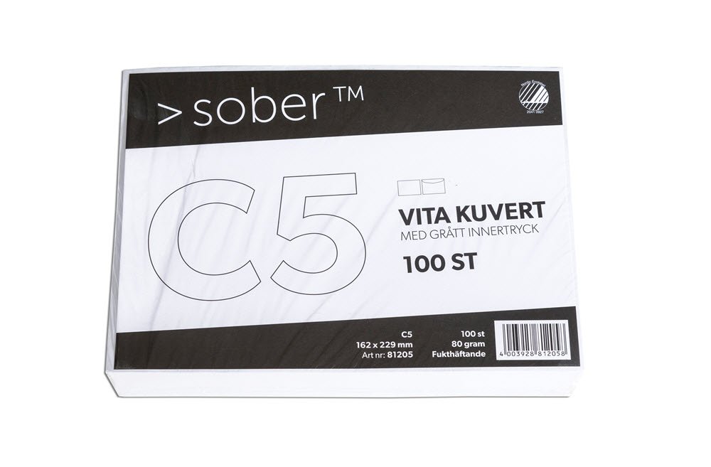 Kuvert Mailman hvid C5 90g (100)