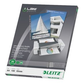 Lamineringslomme forhullet 80my A4 (100)
