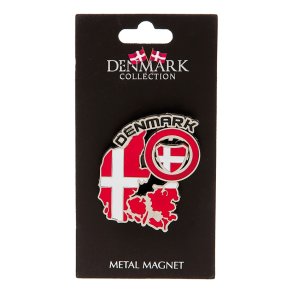 Landkort metal magnet med spinner