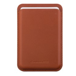 Leather wallet with MagSafe - Tan