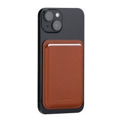 Leather wallet with MagSafe - Tan