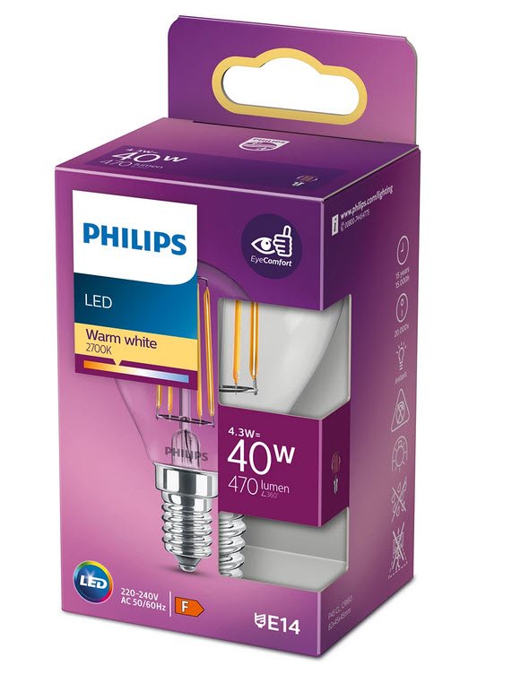 LED classic 40W P45 E14 Klar