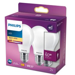 LED classic 60W A60 E27 2stk Mat