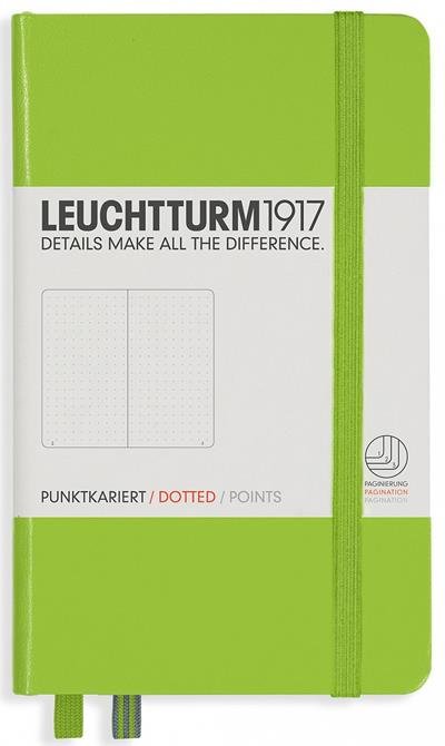 Leuchtturm 1917 hardcover notebook dotted A6 lime