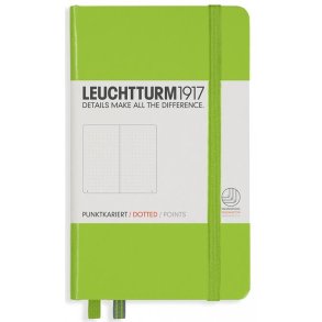 Leuchtturm 1917 hardcover notebook dotted A6 lime