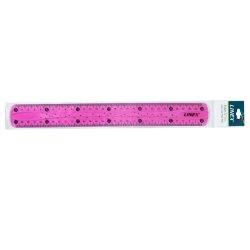 Linex 30cm flex linial pink