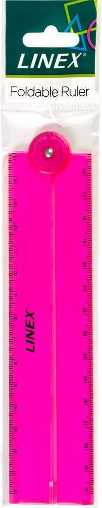 Linex Foldbar Lineal 15-30cm Pink