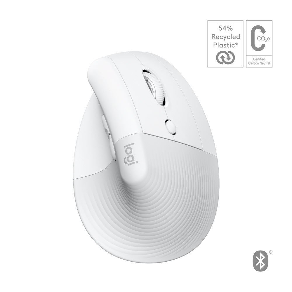 Logitech Lift Mac Vertical Ergo Mouse Off-White