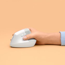 Logitech Lift Mac Vertical Ergo Mouse Off-White