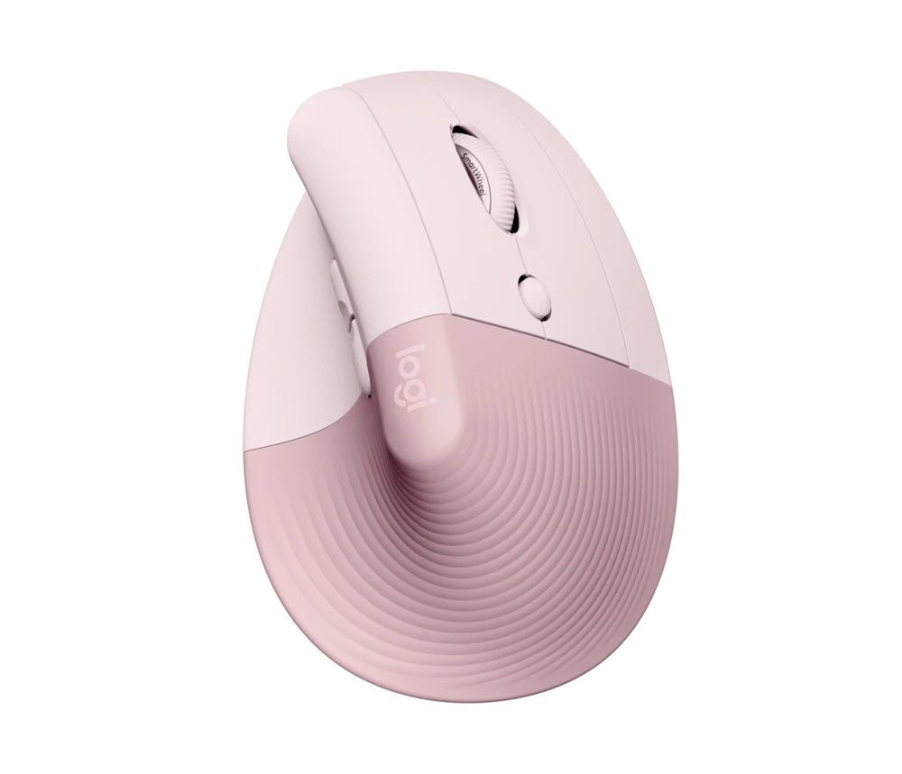 Logitech Lift Right Vertical Ergonomic Mouse Rose