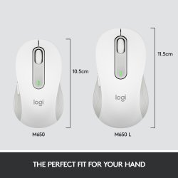 Logitech Signature M650 L Wireless Mouse Off-white