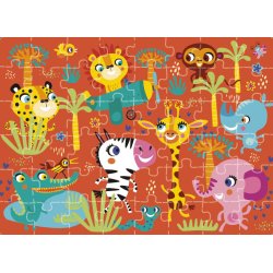 Mlkekarton Puslespil: Dyr i Junglen