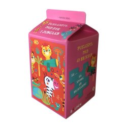 Mlkekarton Puslespil: Dyr i Junglen