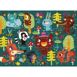 Mlkekarton Puslespil: Dyr i Skoven