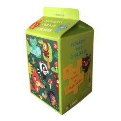 Mlkekarton Puslespil: Dyr i Skoven