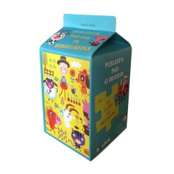 Mlkekarton Puslespil: Dyr p Bondegrden