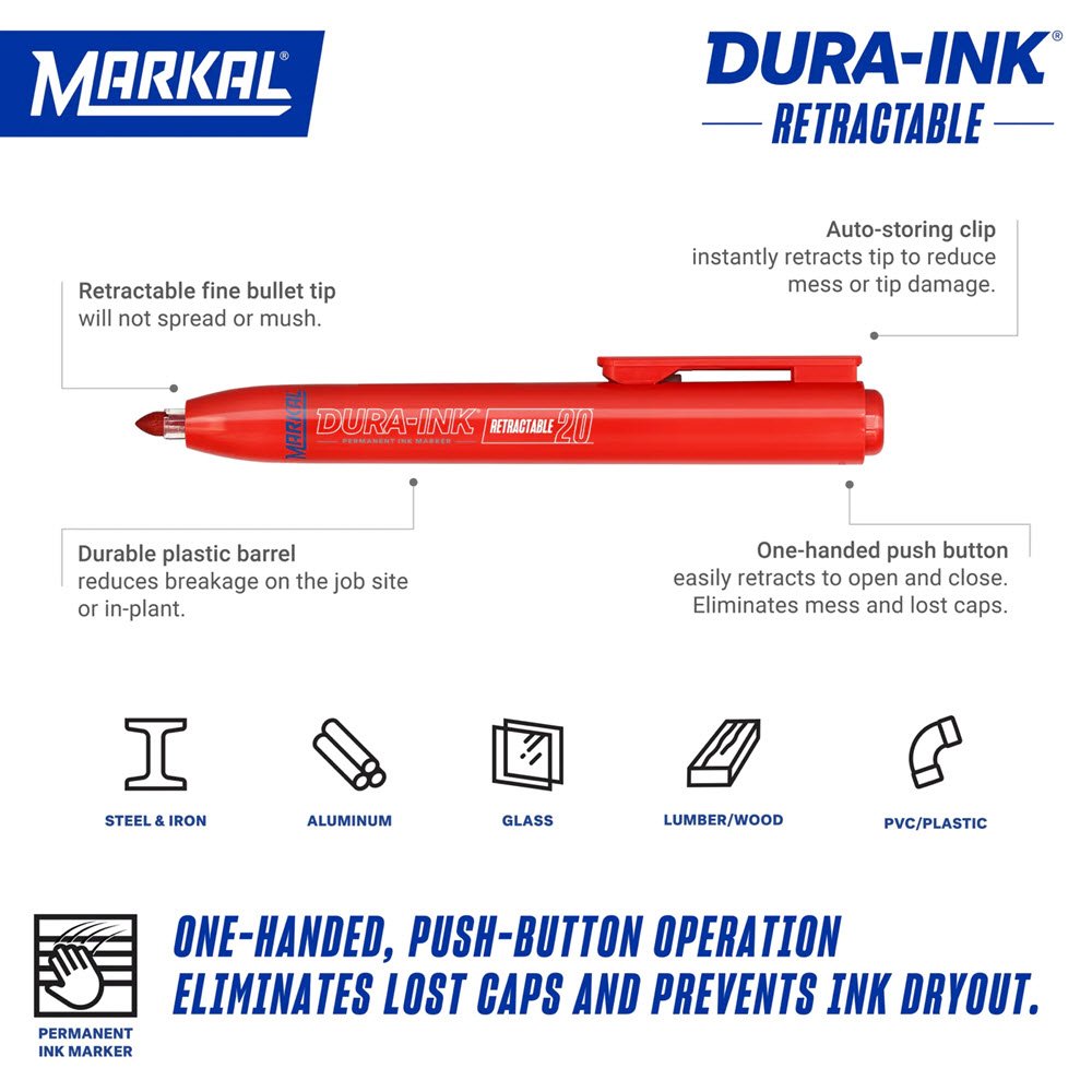 Markal Dura-Ink Retractable 20 Black