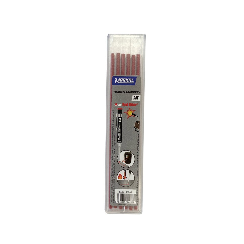 Markal Trades Marker+ Dry - Refill (X6 Red Riter)