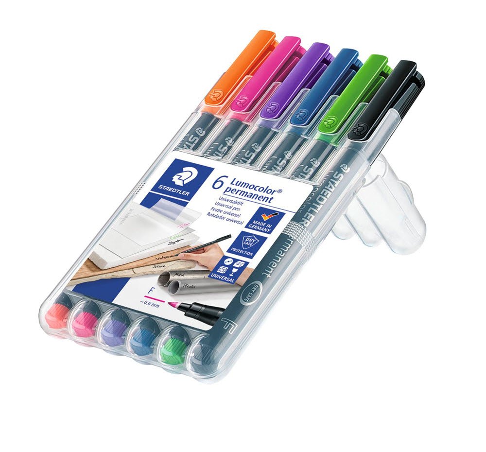 Marker Lumocolor Perm 0,6Mm Ass (6)