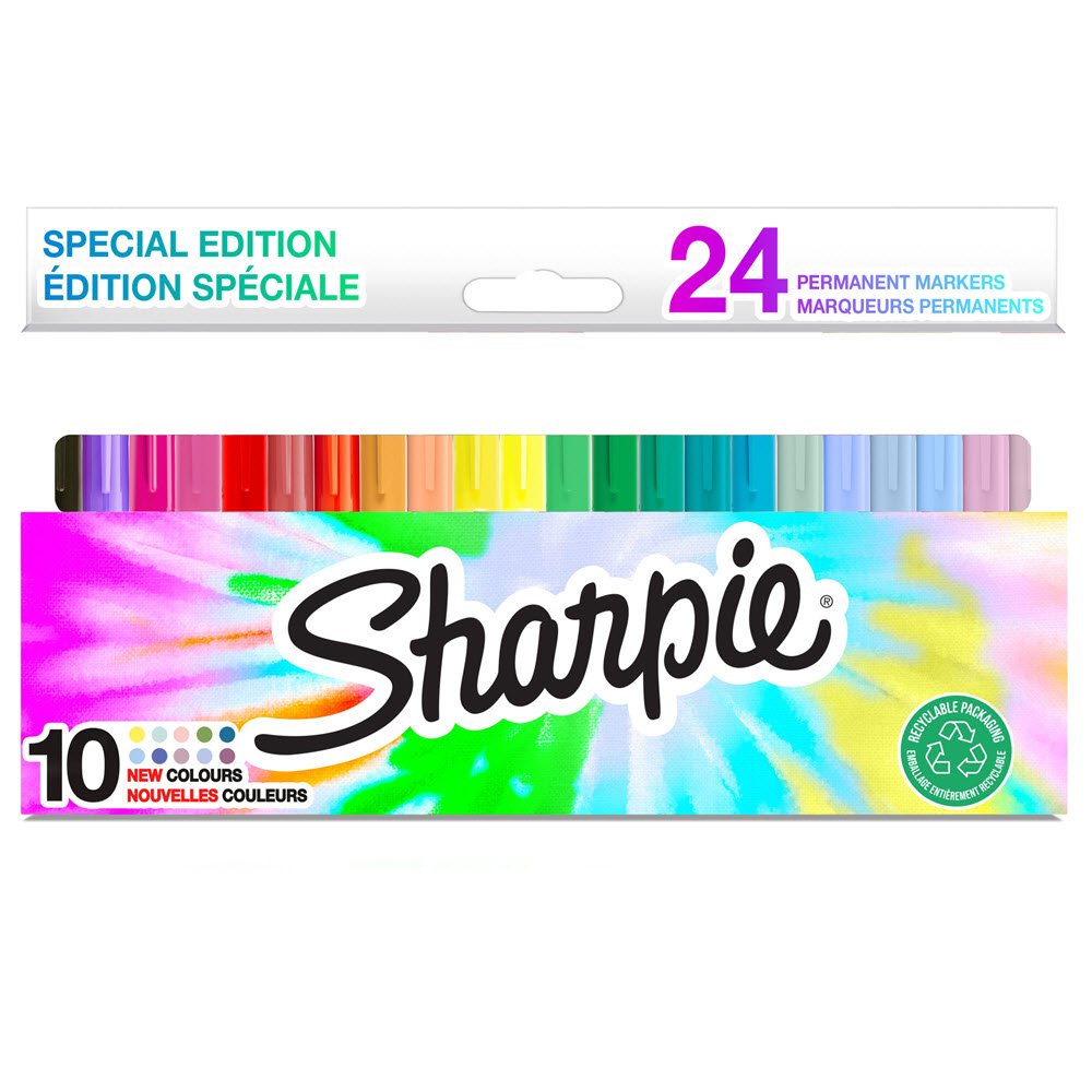 Marker Sharpie Fine 1,0mm ass blisterst (24)