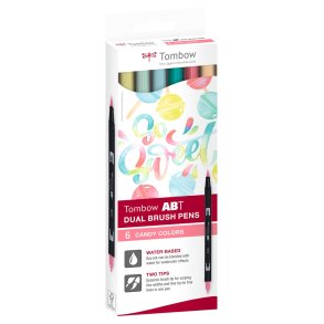 Marker Tombow ABT Dual Brush 6C-4 Candy carton (6)