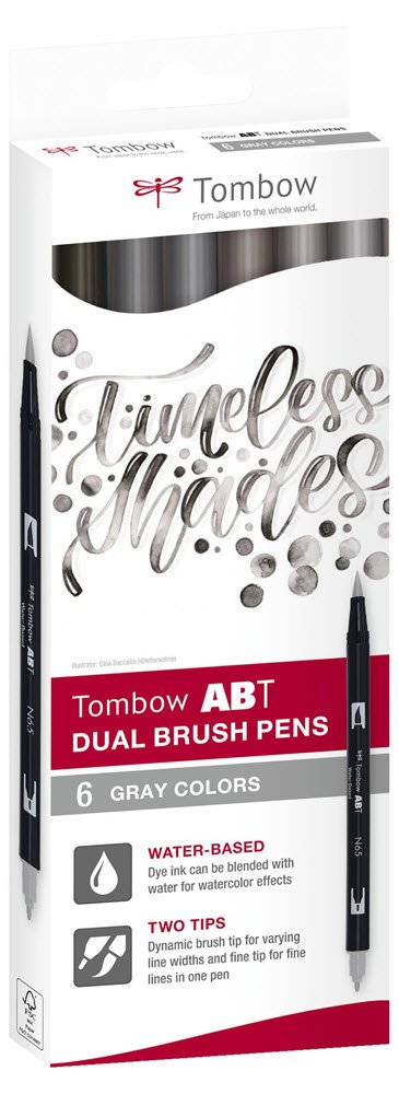 Marker Tombow ABT Dual Brush 6C-6 Grey colors