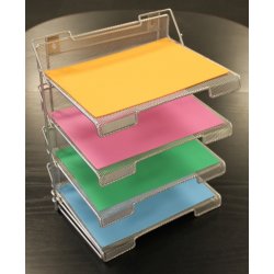 Metal Brevbakkestativ M. 4 bakker tvrformat