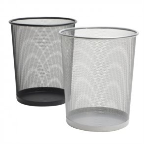 Metal Flet Papirkurv Sort