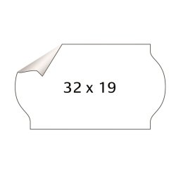 Meto etiket aftag 32x19 hvid (5rl/1000)