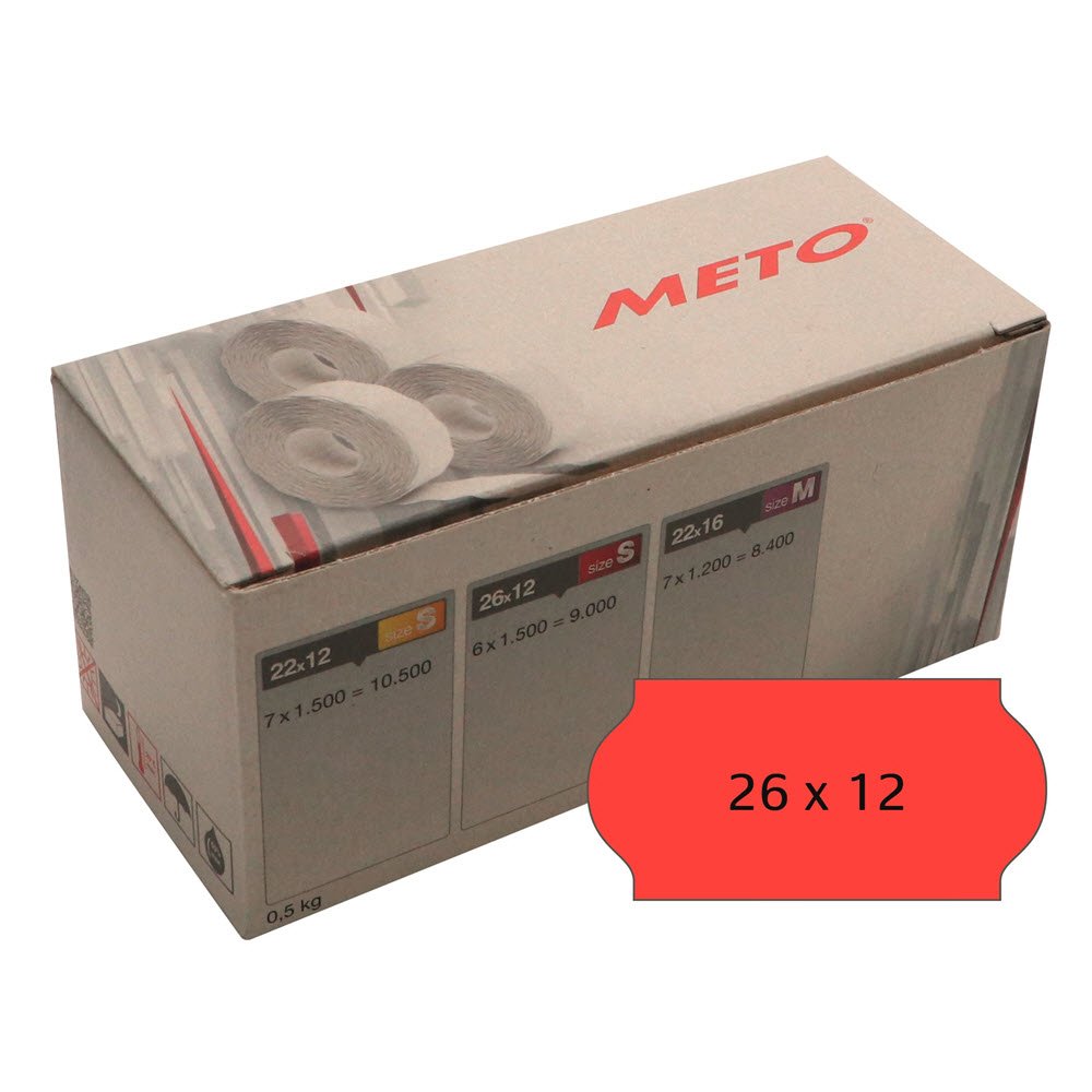 Meto etiket perm 26x12 rd (6rl/1500)