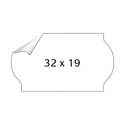 Meto etiket perm 32x19 hvid (30rl/1000)