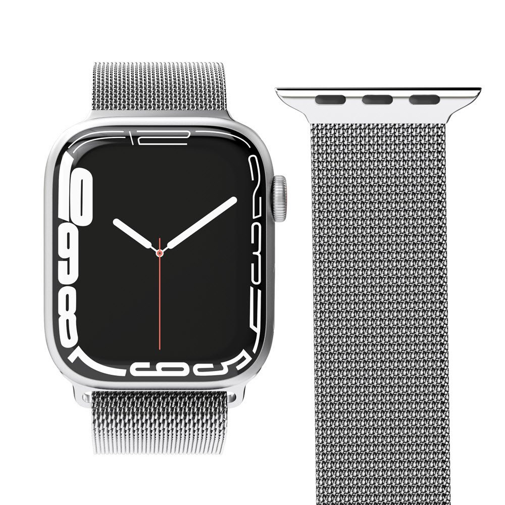 Milanese Loop Case 2 Band One 42/44/45/49mm Silver