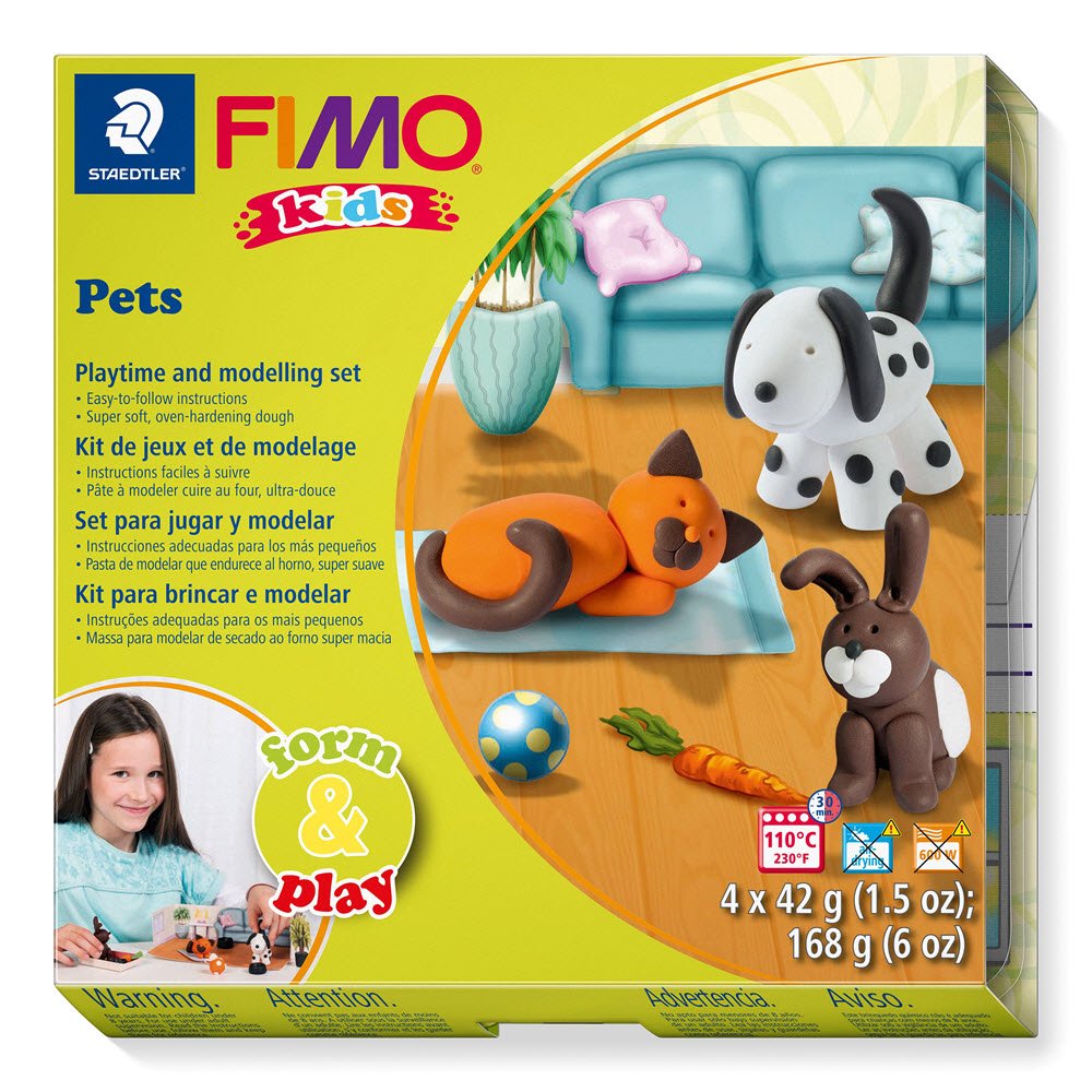 Modeller Fimo Kids Kledyr 4x42g (4)