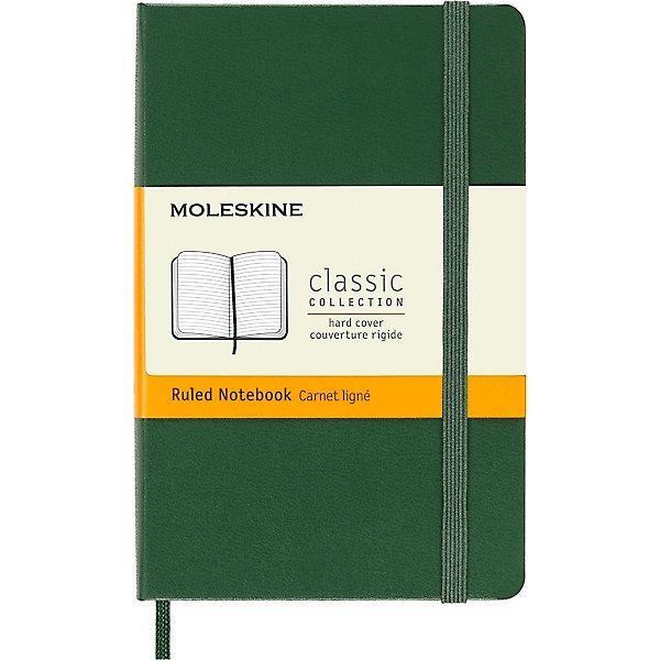 Moleskine classic hard pocket linieret Myrtle Grn