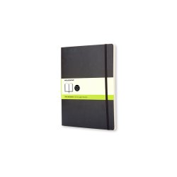 Moleskine Classic soft X-large ulinieret sort