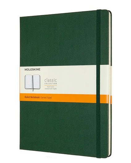 Moleskine XL Hard Lin Myrtle Grn