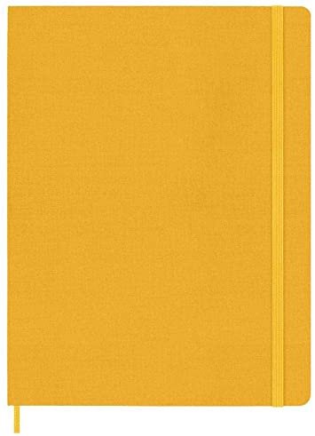 Moleskine XL Hard Lin orange-gul silke